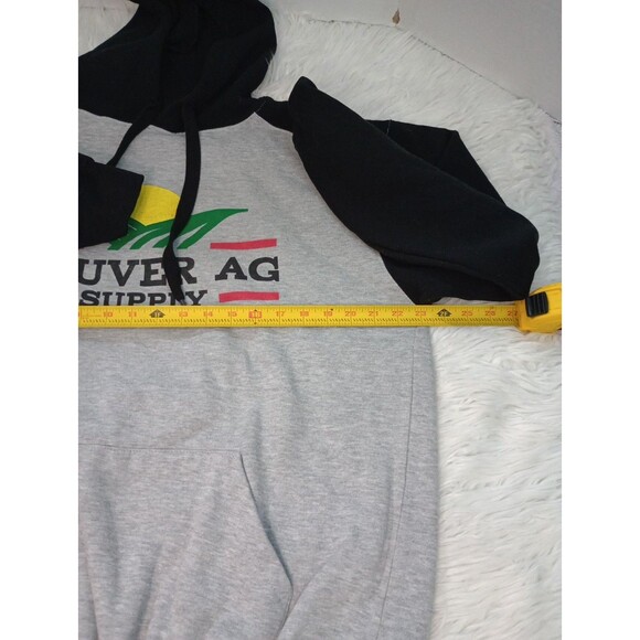 Badger Sport Gray/Black Accent Long Sleeve Pullover Hoodie Size L - Picture 3 of 11